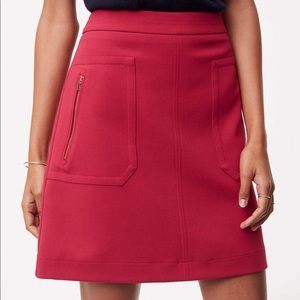 EUC LOFT Pink Skirt with Zip Pockets